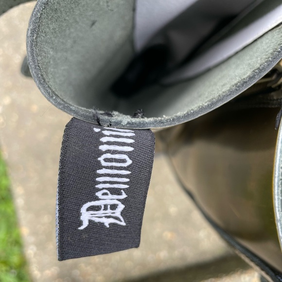 DEMONIA Steam-30 Metal Plates Bronze Leather Steel-toe Steampunk Boot Size 8 - Picture 13 of 17